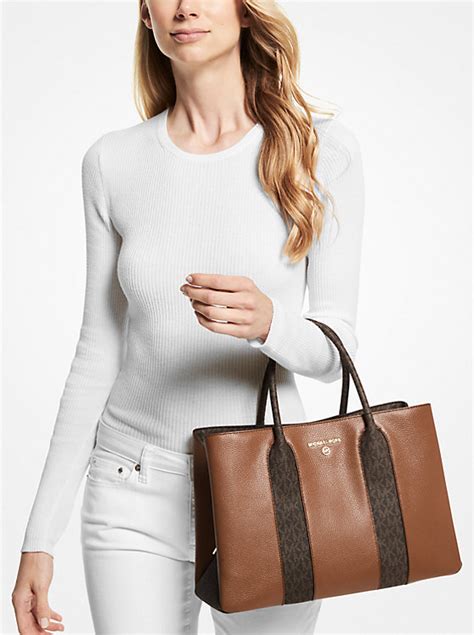 austin large pebbled leather satchel michael kors|Austin Large Pebbled Leather Satchel .